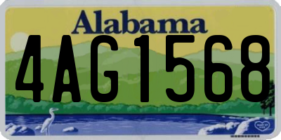 AL license plate 4AG1568