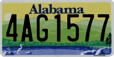 AL license plate 4AG1577