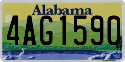 AL license plate 4AG1590