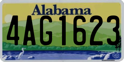 AL license plate 4AG1623