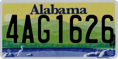 AL license plate 4AG1626