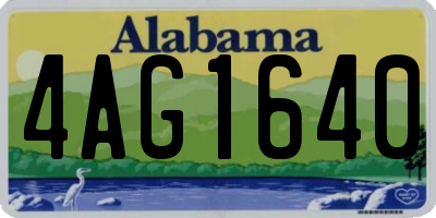 AL license plate 4AG1640