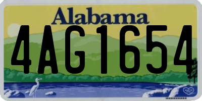 AL license plate 4AG1654