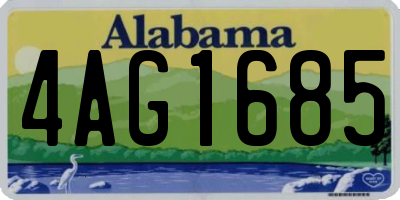 AL license plate 4AG1685