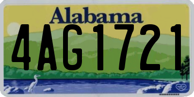 AL license plate 4AG1721