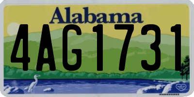 AL license plate 4AG1731