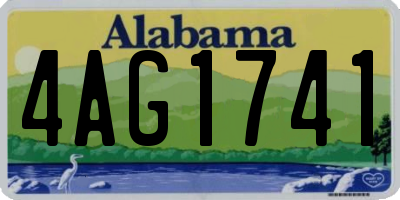 AL license plate 4AG1741