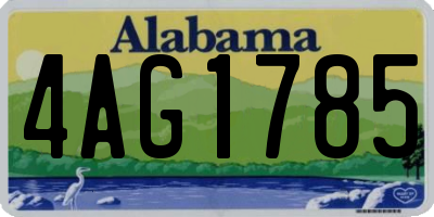 AL license plate 4AG1785