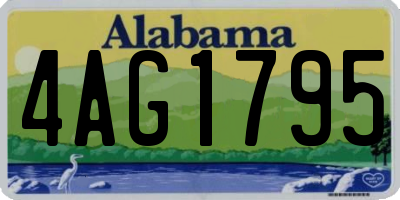 AL license plate 4AG1795