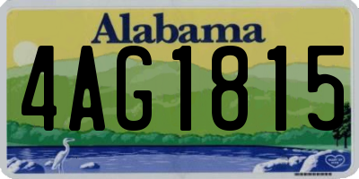 AL license plate 4AG1815