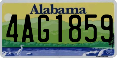AL license plate 4AG1859