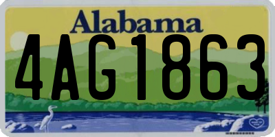 AL license plate 4AG1863