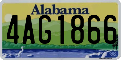 AL license plate 4AG1866