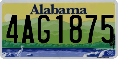 AL license plate 4AG1875