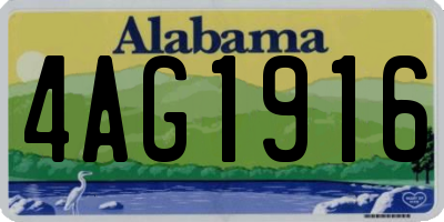 AL license plate 4AG1916