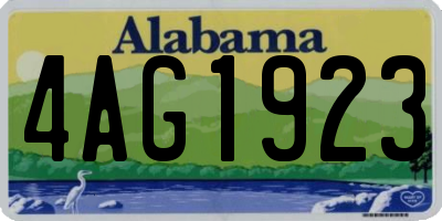 AL license plate 4AG1923