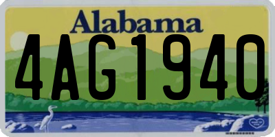 AL license plate 4AG1940