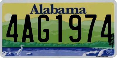 AL license plate 4AG1974