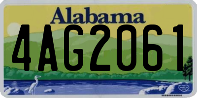 AL license plate 4AG2061