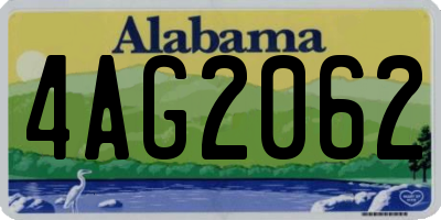 AL license plate 4AG2062
