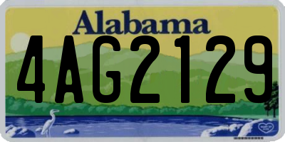 AL license plate 4AG2129