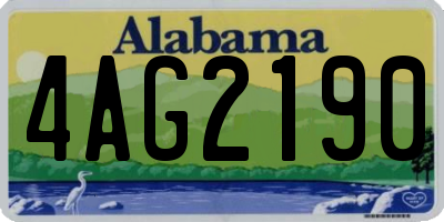 AL license plate 4AG2190
