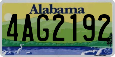 AL license plate 4AG2192
