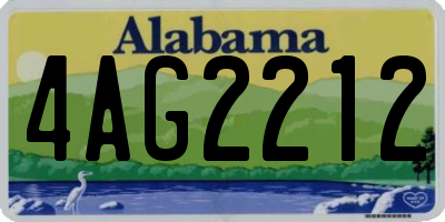 AL license plate 4AG2212