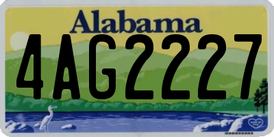 AL license plate 4AG2227