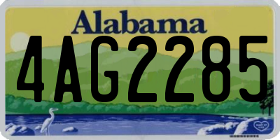 AL license plate 4AG2285