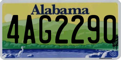 AL license plate 4AG2290