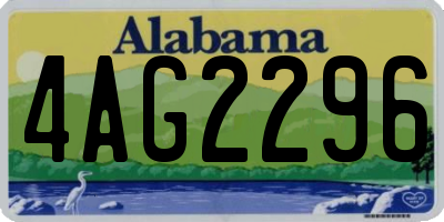 AL license plate 4AG2296