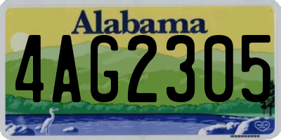AL license plate 4AG2305