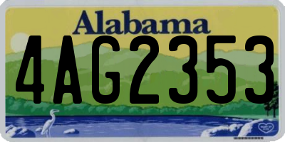 AL license plate 4AG2353