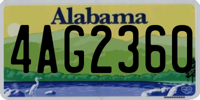 AL license plate 4AG2360