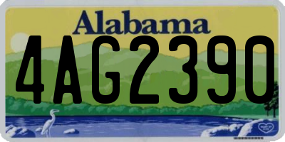 AL license plate 4AG2390