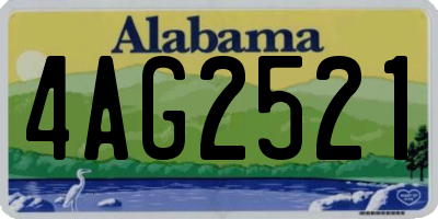 AL license plate 4AG2521
