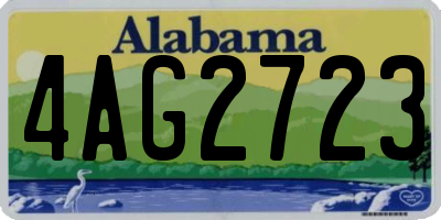 AL license plate 4AG2723