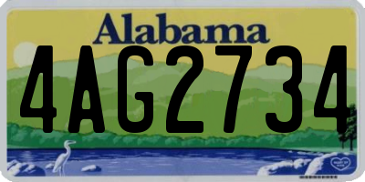AL license plate 4AG2734