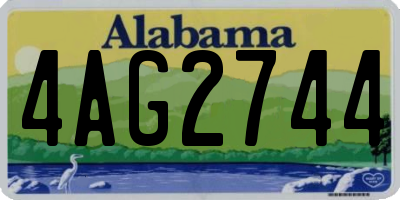AL license plate 4AG2744