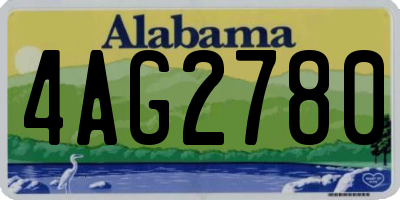 AL license plate 4AG2780