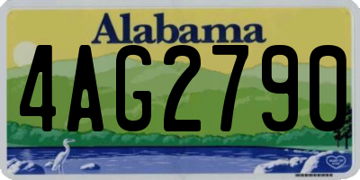 AL license plate 4AG2790