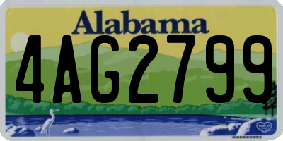AL license plate 4AG2799