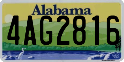 AL license plate 4AG2816