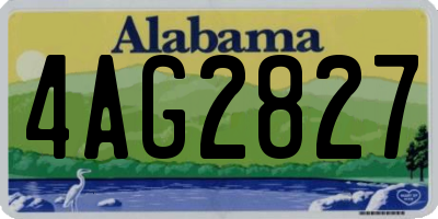 AL license plate 4AG2827