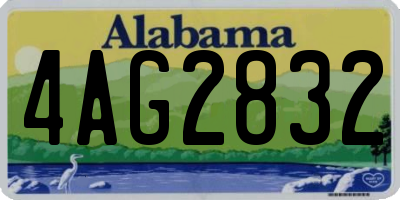 AL license plate 4AG2832