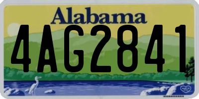 AL license plate 4AG2841