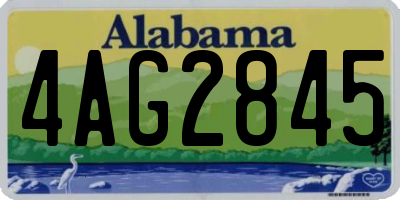 AL license plate 4AG2845