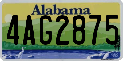 AL license plate 4AG2875