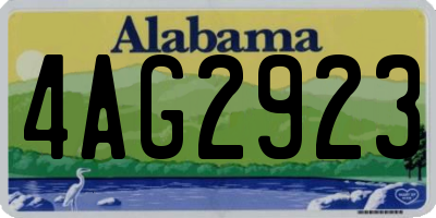 AL license plate 4AG2923